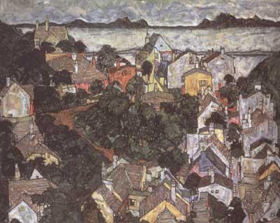 Egon Schiele Summer Landscape (mk12) Sweden oil painting art